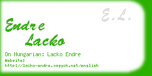 endre lacko business card